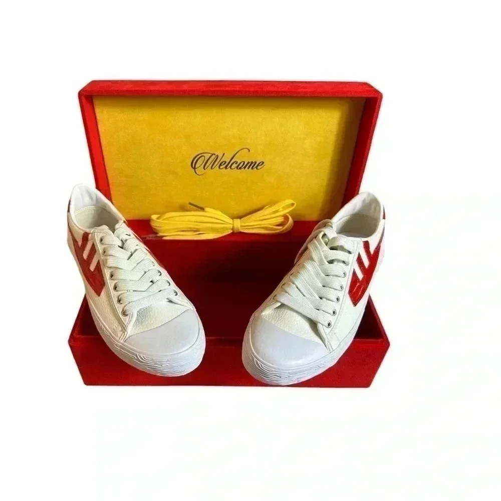When Smoke Clears Mens White Red Size 7 - Picture 5 of 16
